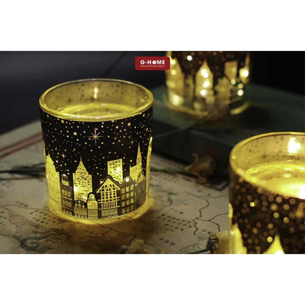 Cốc nến gắn đèn cảm ứng Ghome nến sáp đậu nành tinh dầu thiên nhiên, nến thơm decor nhà giáng sinh NEN22 M1