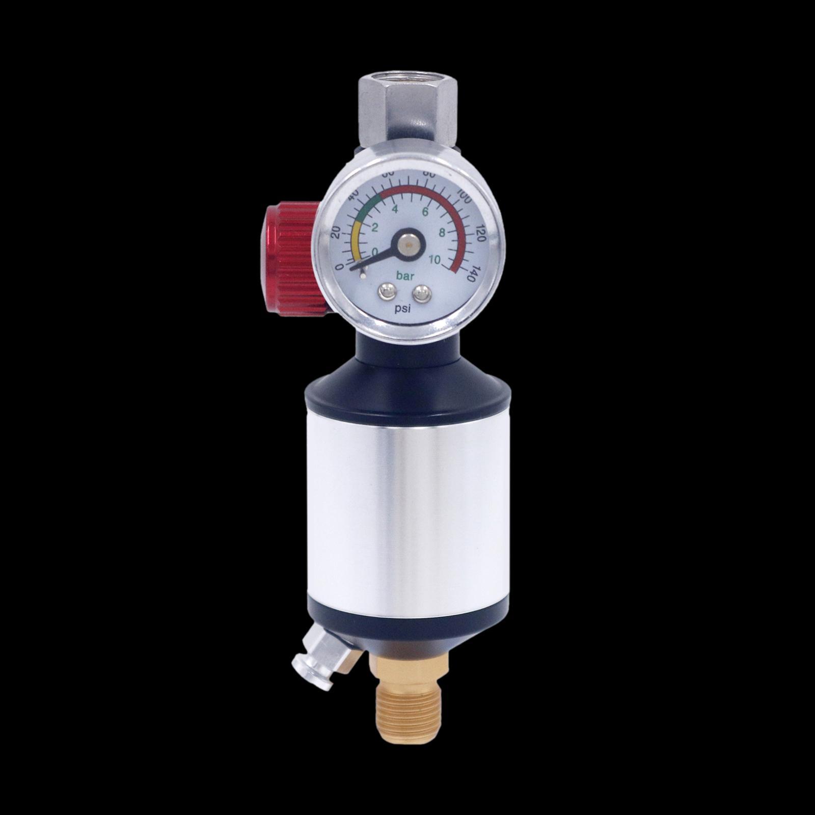 3 Pieces Spray Gun Regulator Gauge with Air Filter Oil Water Separator Tool