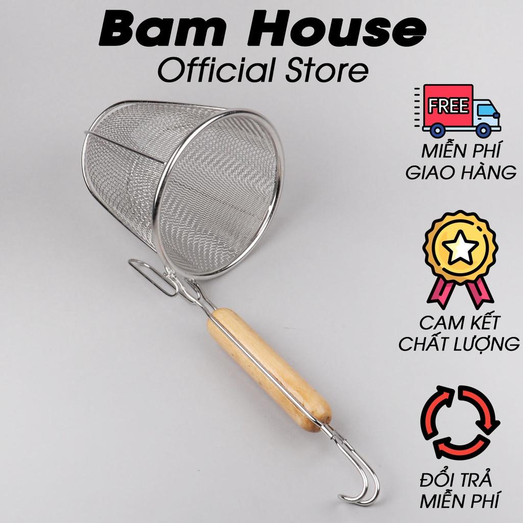Hình ảnh Vá trụng hủ tiếu mì inox Bam House sáng bóng loại lớn cao cấp VT01 – Gia dụng bếp