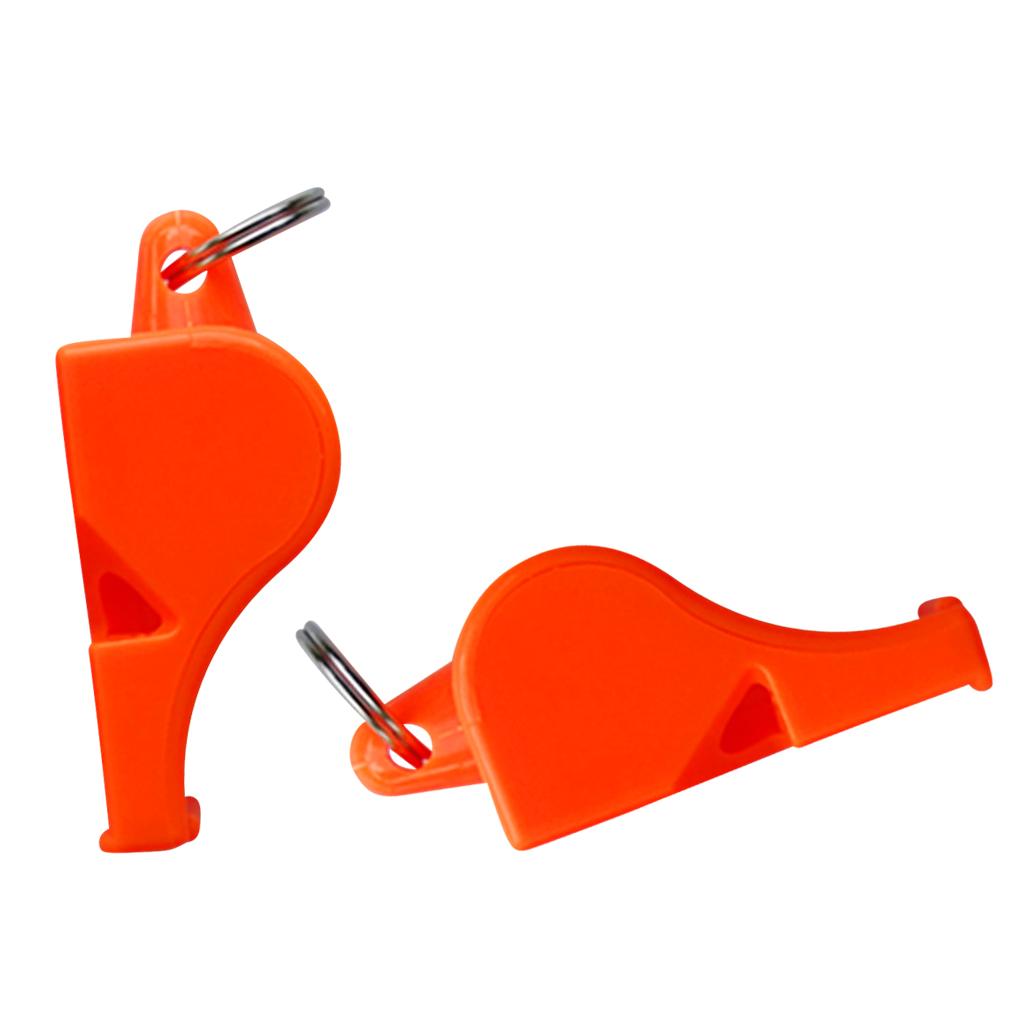 2 Pieces Safety Whistle Super Loud Sports Referee Whistle Emergency Survival Whistle for Outdoor Hiking Camping Fishing Travel