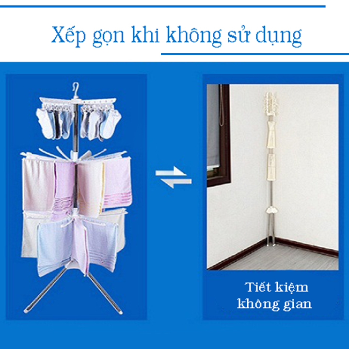 Cây treo quần áo xoay 360 độ cao cấp RE0210