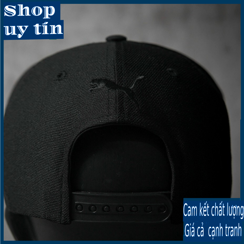 Freeship - MŨ NÓN KẾT LƯỠI TRAI SNAPBACK PM GOLF THỜI TRANG NAM NỮ CAO CẤP - màu đen