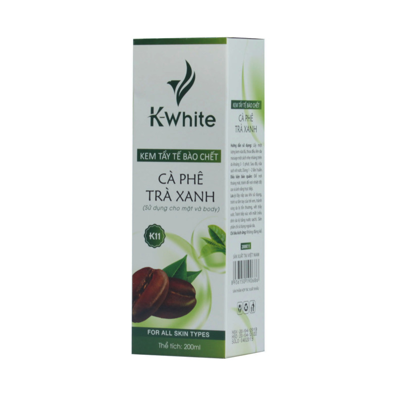 Kem Tẩy Tế Bào Chết Cà Phê &amp; Trà Xanh K-White