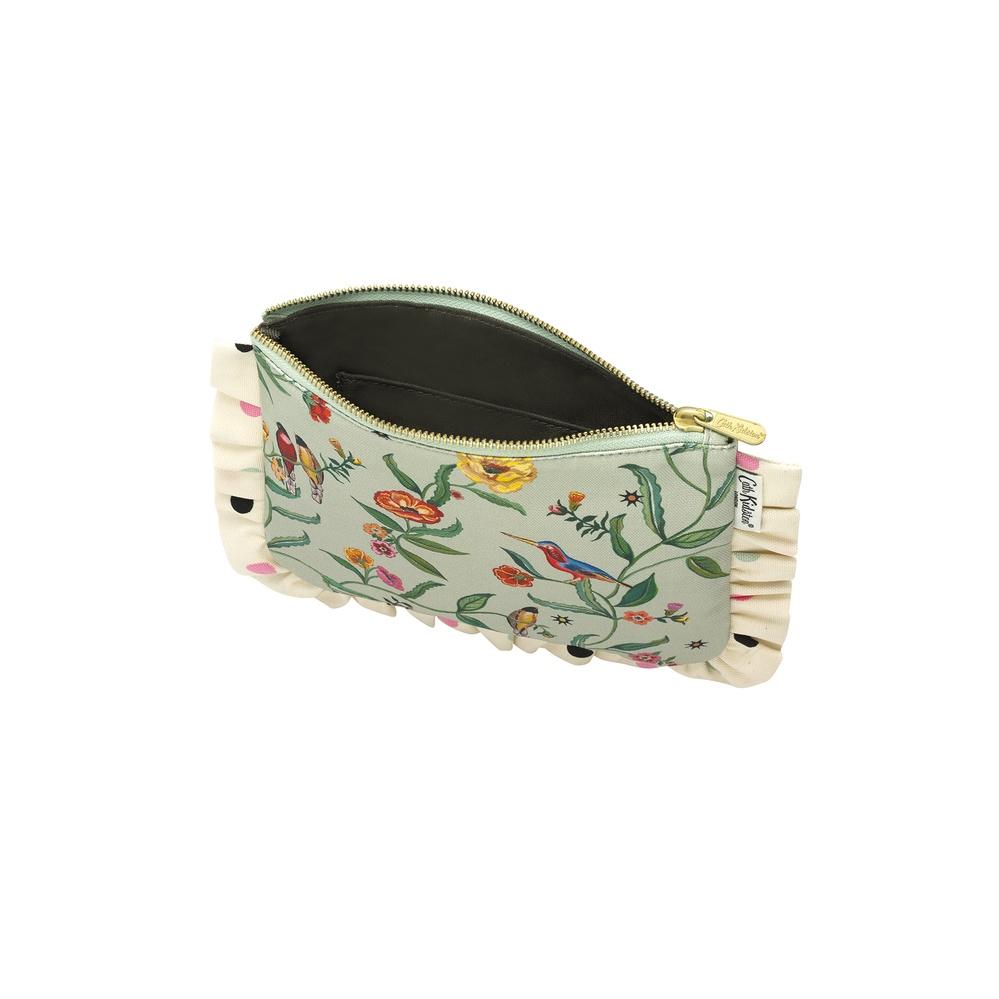 Cath Kidston - Ví nữ /The Frilly Pouch - Summer Birds - Green -1049404