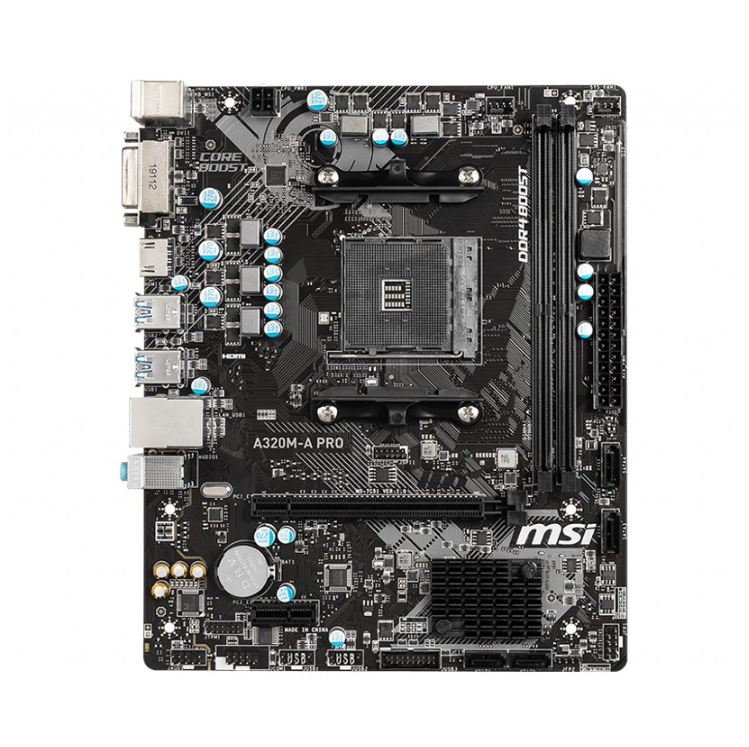 Mainboard MSI A320M-A PRO (AMD A320, Socket AM4, M-ATX, 2 khe RAM DDR4) - Hàng Chính Hãng