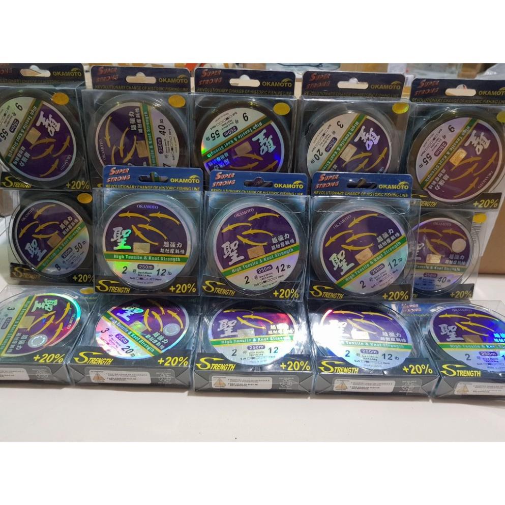 Cước câu cá 4 con cá cơm OKAMOTO 250m Cước thẻo câu cá siêu khỏe Đồ Câu Việt Bắc