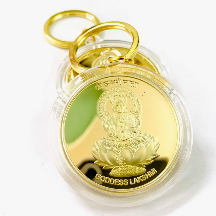 Móc Khóa Xu Quan Âm Bát Quái Âm Dương Dùng để trang trí chìa khóa, tăng tính thẩm mỹ, làm quà lưu niệm, kích thước 5cm, màu vàng - TMT Collection - SP005260