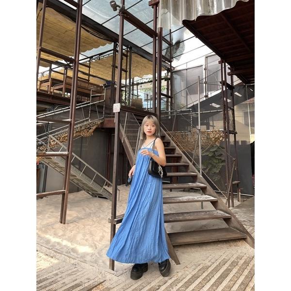 Joella Dress - Đầm maxi xanh biển Hàn Quốc Remmus