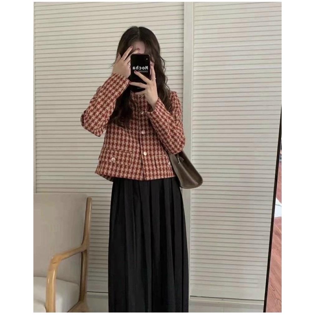 ÁO DẠ TWEED TIÊU KHUY ĐỒNG SIÊU HOT