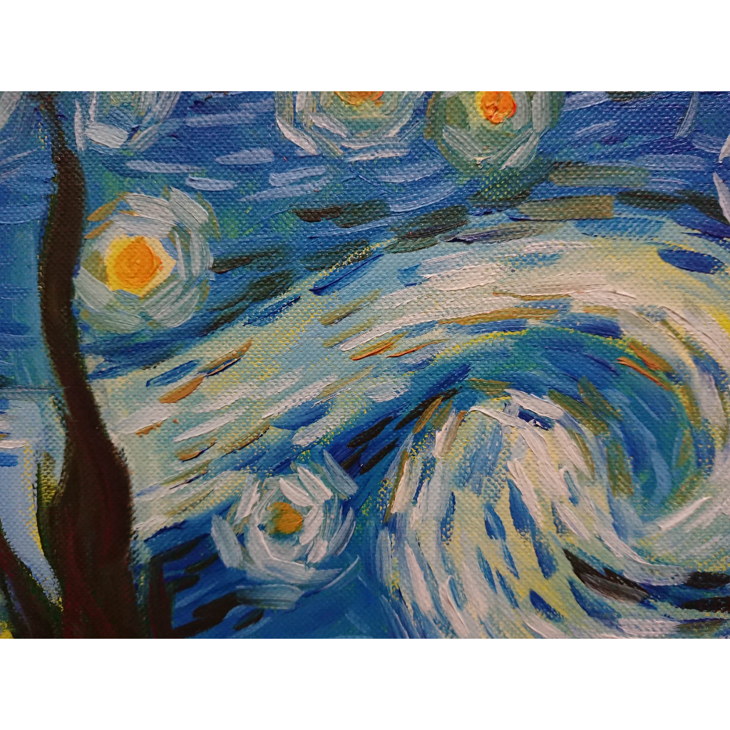 Đêm Đầy Sao - Tranh Sơn Dầu Vẽ Tay 30x40cm