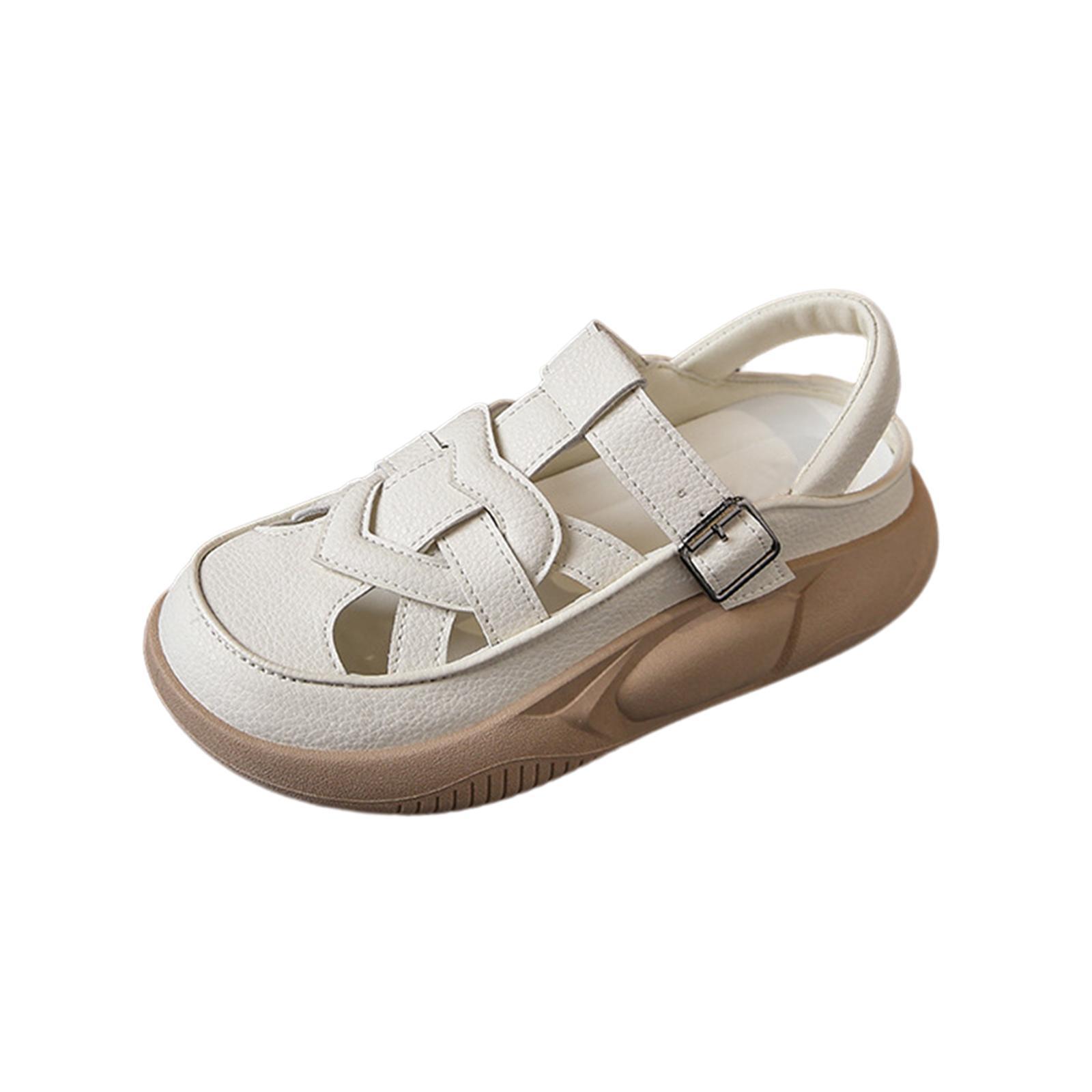 Women's Platform Sandals Soft PU Leather Sandals for Walking Dating Shopping