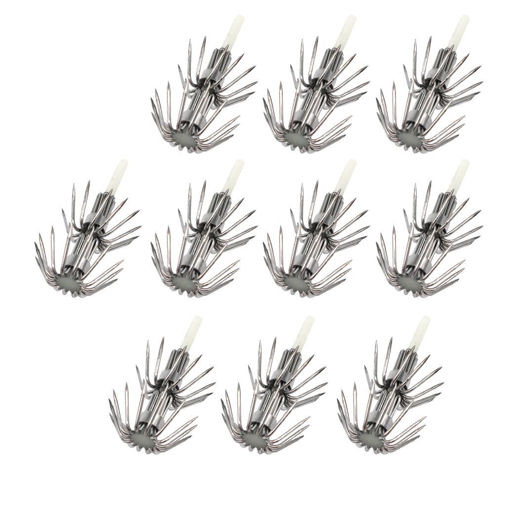 20pcs Glow in Dark Squid Jigs Hook Hard DIY Luminous Squid Octopus Lure Hook