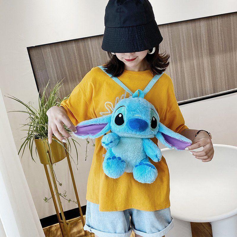 Disney Stitch Hoạt Hình Sang Trọng Trẻ Em Búp Bê Ba Lô Cô Gái Bé Trai Học
