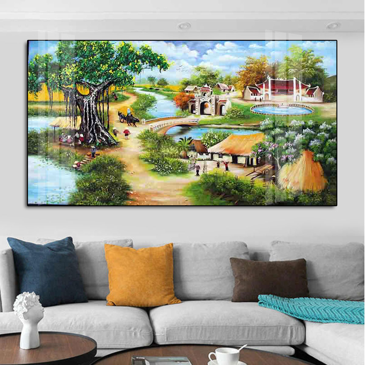 Tranh sơn dầu đồng quê