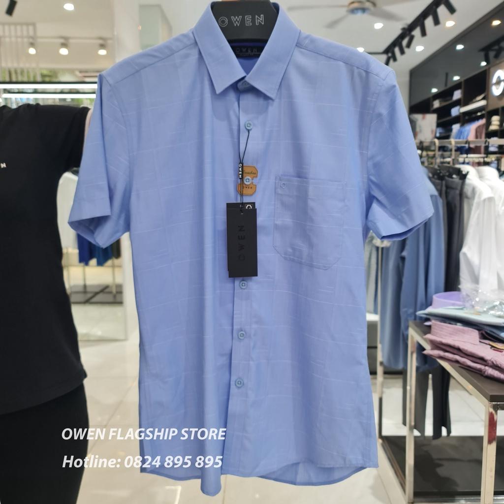 OWEN - Áo sơ mi nam cộc tay dáng REGULAR sợi Tre - Mã AR220024NT