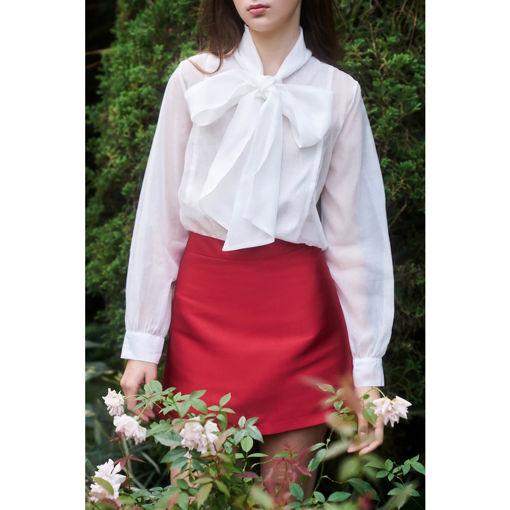 DOTTIE -Chân váy ngắn vải taffta S0147