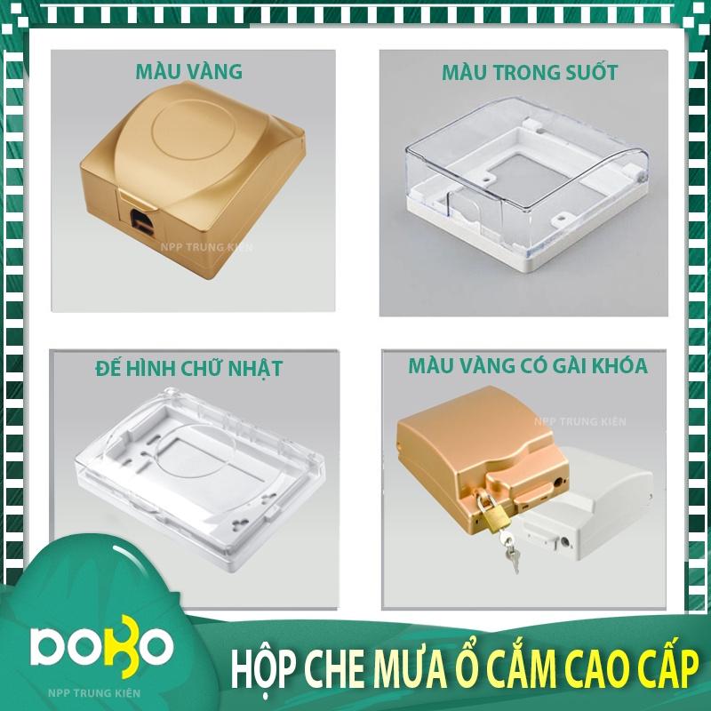 Hộp Chống Nước - Hộp Che Mưa cho ổ cắm điện âm tường hình vuông (Hàng Chính Hãng DoBo Korea - Loại Tốt - Kháng nước IP44