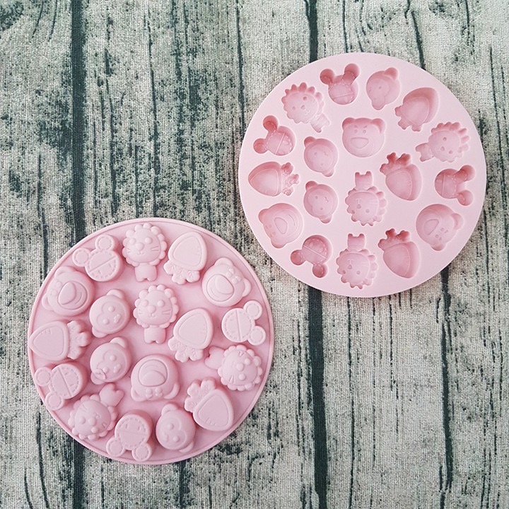 Khuôn silicon kẹo dẻo nơ gấu