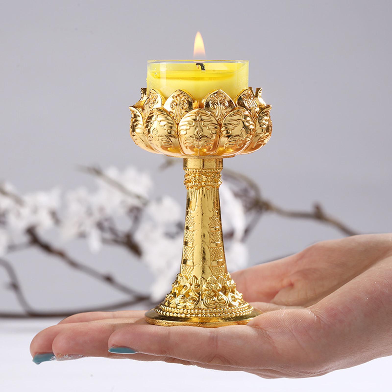 Ghee Lamp Holder Candle Holder Buddhist Supplies Candlestick for Decor
