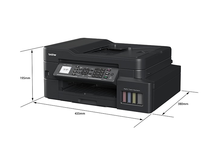 Máy In Brother MFC-T920DW Đa Chức Năng , Chức Năng Fax, In Phun Màu, Đảo Mặt Tự Động, Kết Nối Wifi, LAN, USB 2.0, Hệ Thống Tiếp Mực Ngoài - Hàng Chính Hãng