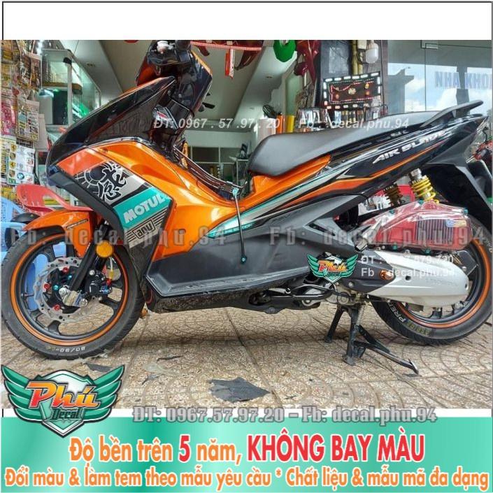 Tem rời Air blade 2014 Cam đen Candy  -1