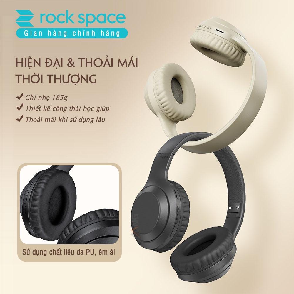 Hình ảnh Headphone Tai Nghe Chụp Tai bluetooth Rockspace O2 kết nối không dây có mic nghe nhạc liên tục 15h - Hàng chính hãng bảo hành 12 tháng