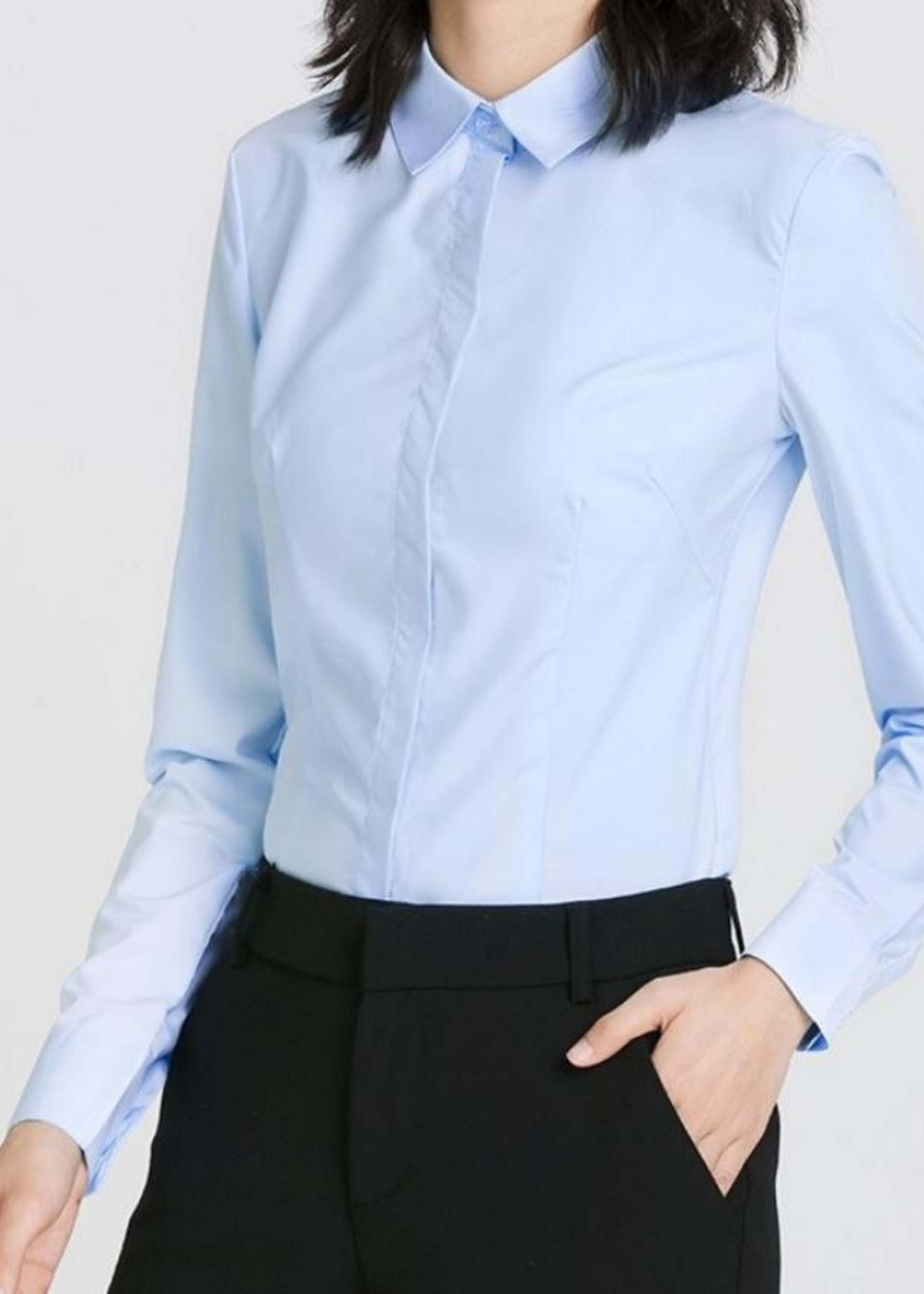 Áo Sơ Mi Nữ Trơn Dài Tay Công Sở CV088 Chất Kate Mềm Mịn Chuẩn Form Thời trang nữ cao cấp