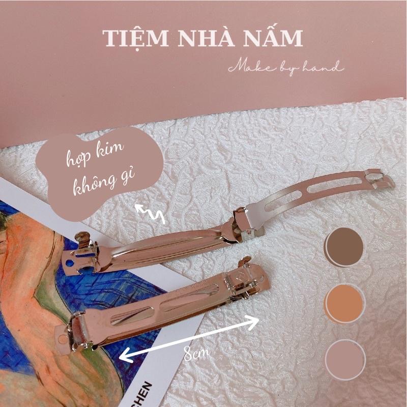 KẸP TÓC NƠ 3 TẦNG VIỀN ĐÁ KÈM TAG CHỮ TIỂU THƯ CAO CẤP - h