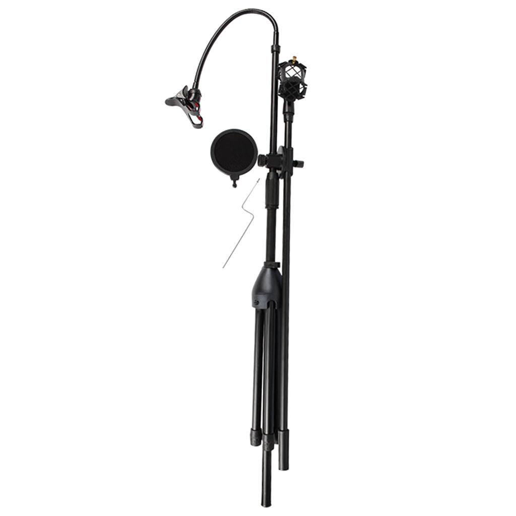 2 in 1 Flexible Tripod Phones Stand Holder Mount For Mic