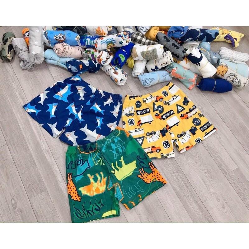 Combo 10 chiếc quần đùi chục cotton bozip cho bé trai bé gái