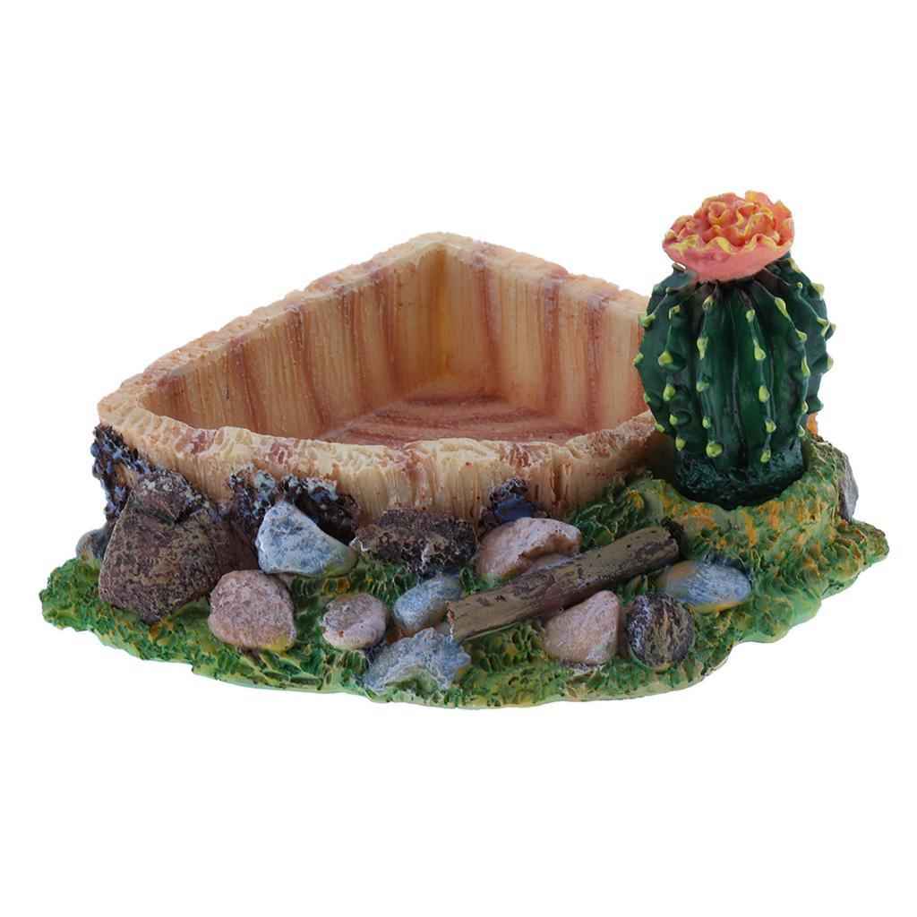 Reptile Feeding Bowl Dish Terrarium Drinking Basin 1