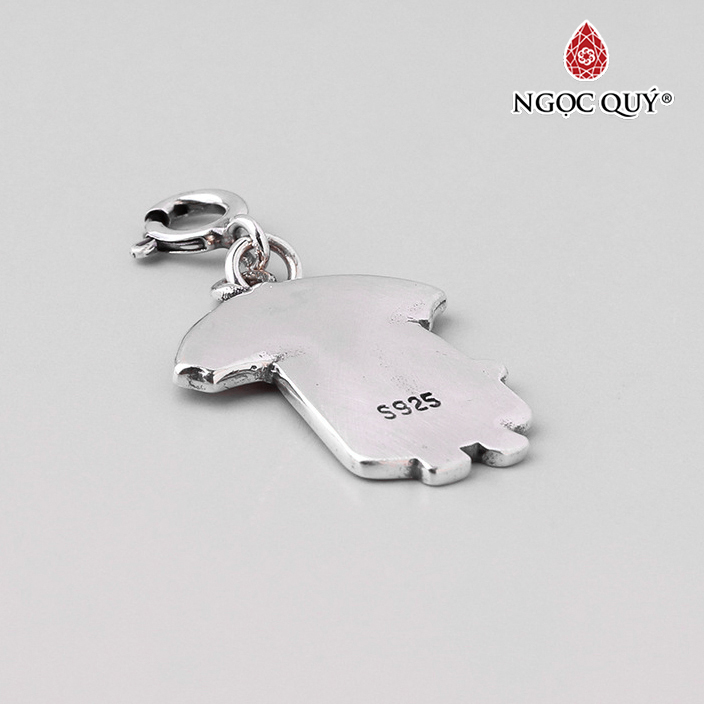 Charm bạc treo hình vô diện cầm dù - Ngọc Quý Gemstones