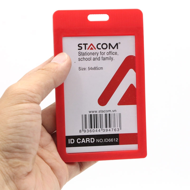 Bảng Tên Nhựa Stacom ID6612 - Màu Đỏ