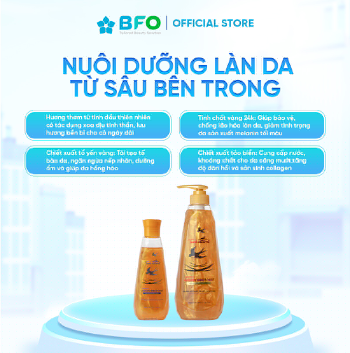 Sữa Tắm Tinh Dầu Thư Giãn Tổ Yến Vàng Công Nghệ Anh Quốc Tami Natutal Dưỡng Ẩm Trắng Da Ngừa Lão Hóa Dung Tích 600ml