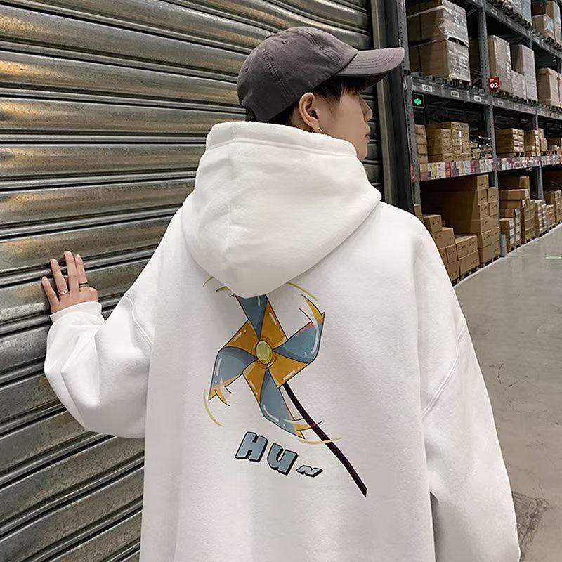 Áo Hoodie Tay Dài Dáng Rộng In Họa Tiết Hoạt Hình Phong Cách Cổ Điển