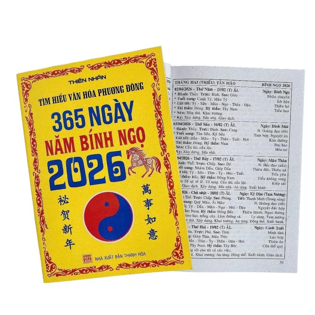 Sách - Tìm Hiểu Văn Hóa Phương Đông - 365 Ngày Năm Bính Ngọ 2026
