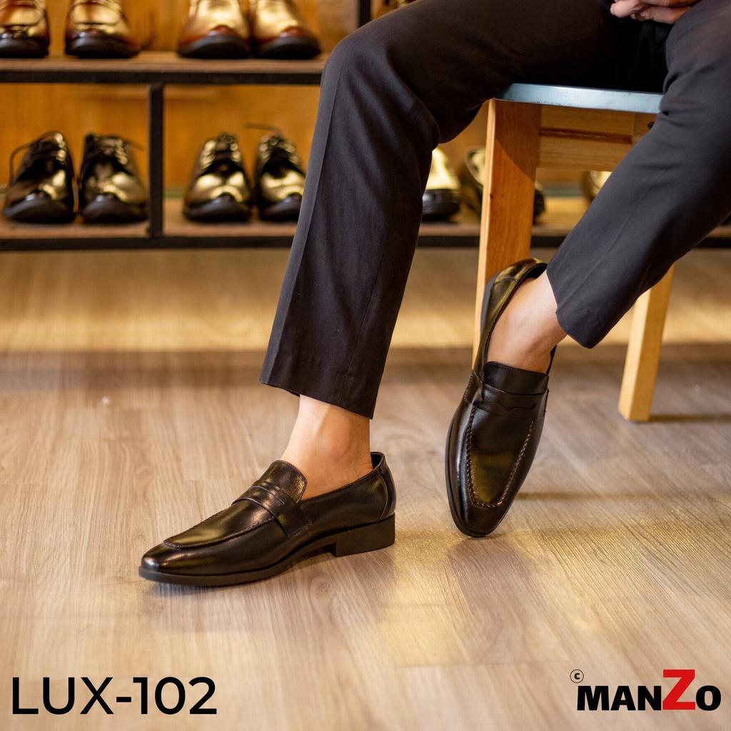 Giày tây nam da bò cao cấp - Giầy da nam dành cho dân công sở - Bảo hành 12 tháng tại Manzo - Lux 102