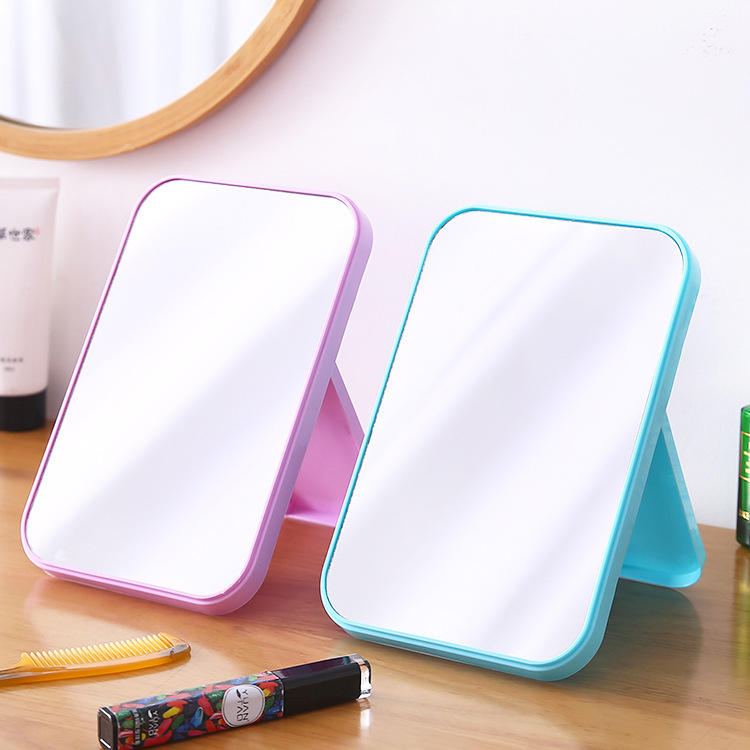 Gương Trang Điểm Gấp Gọn Hình Chữ Nhật Rõ Nét Gọn Nhẹ (14x20cm) Kiểu Dáng Sang Trọng, Đẹp Mắt Trang Trí Cho Góc Bàn Trang Điểm Thêm Phong Cách