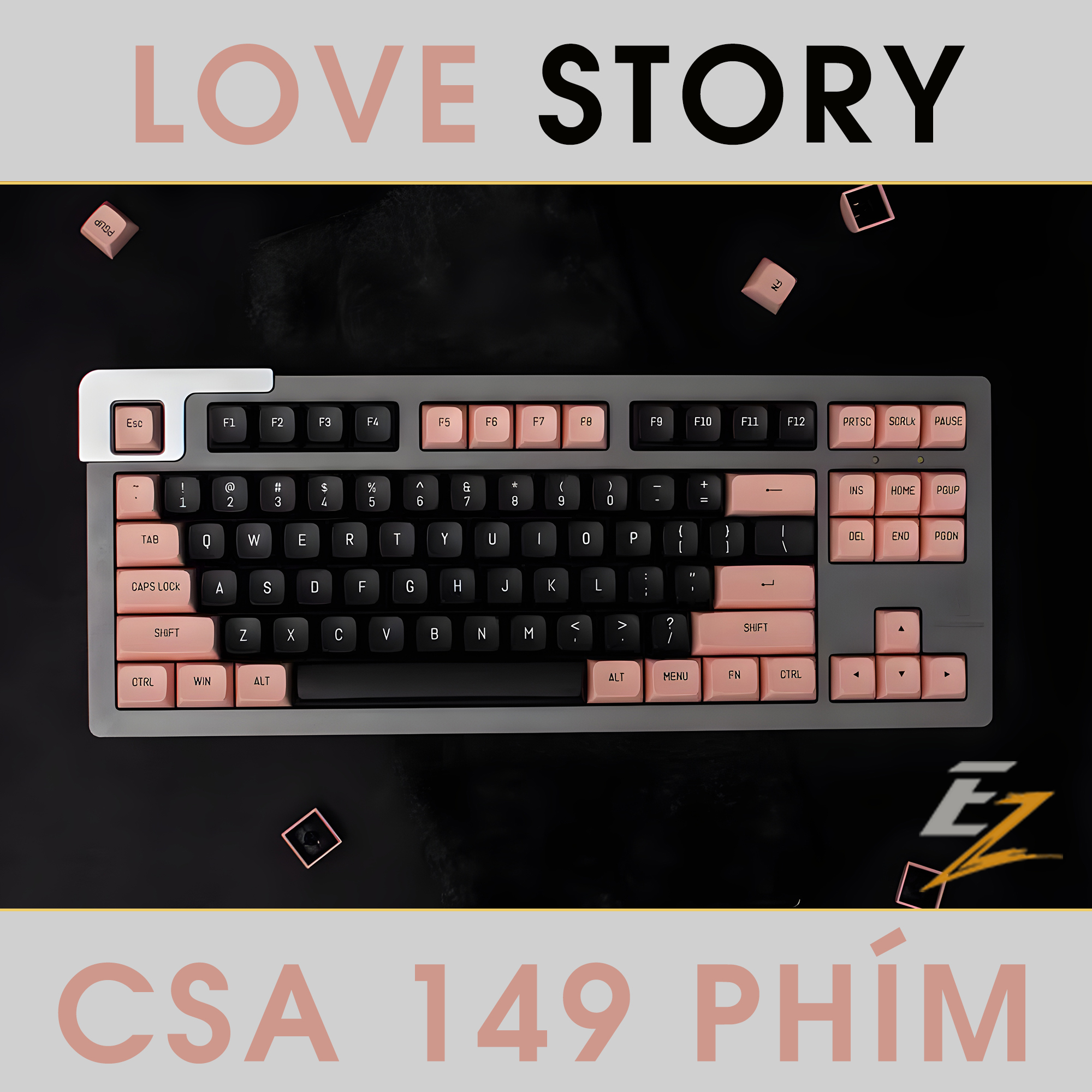 Keycap Cho Bàn Phím Cơ Love Story CSA Profile 149 Phím