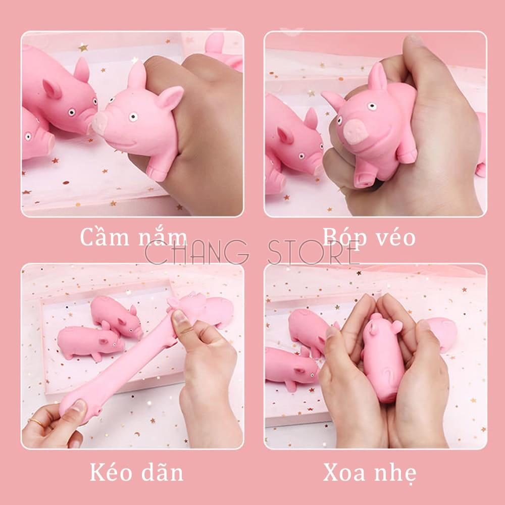 Heo Xả Stress SQUISHY Giúp Giảm Căng Thẳng, Heo Co dãn Chất Liệu TRP Cao Cấp