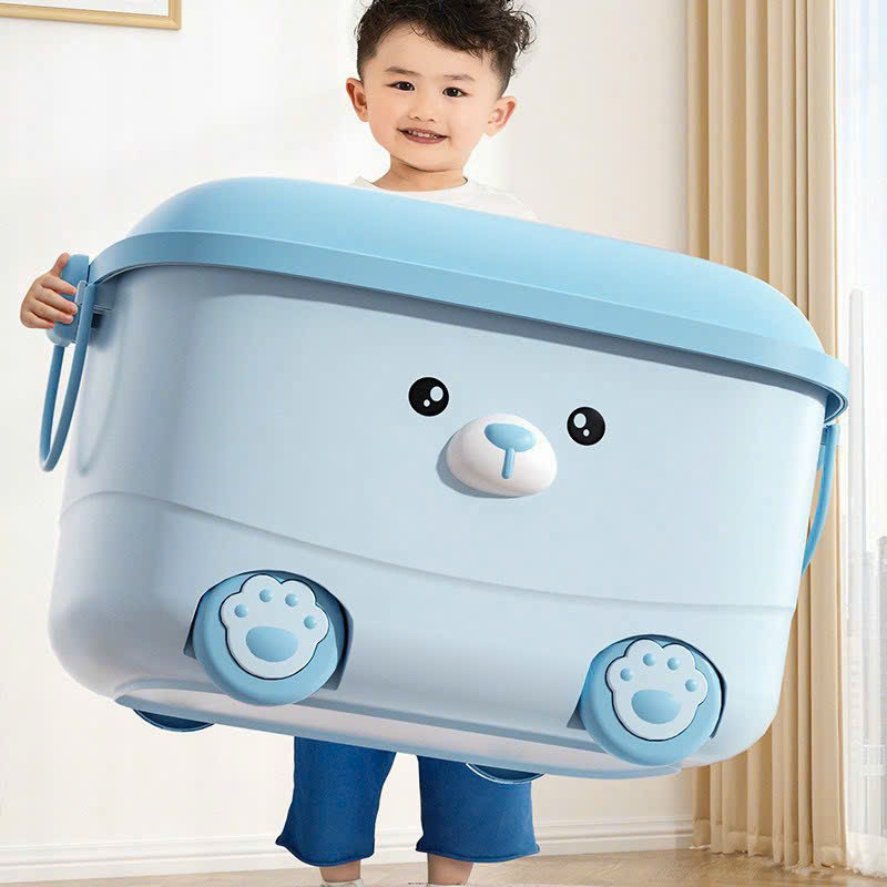Thùng Đựng Đồ Chơi Cho Bé Nubie, Hộp Đựng Đồ Dùng Đa Năng Có Bánh Xe Cho Bé, Mặt Bàn Chơi Lắp Ráp
