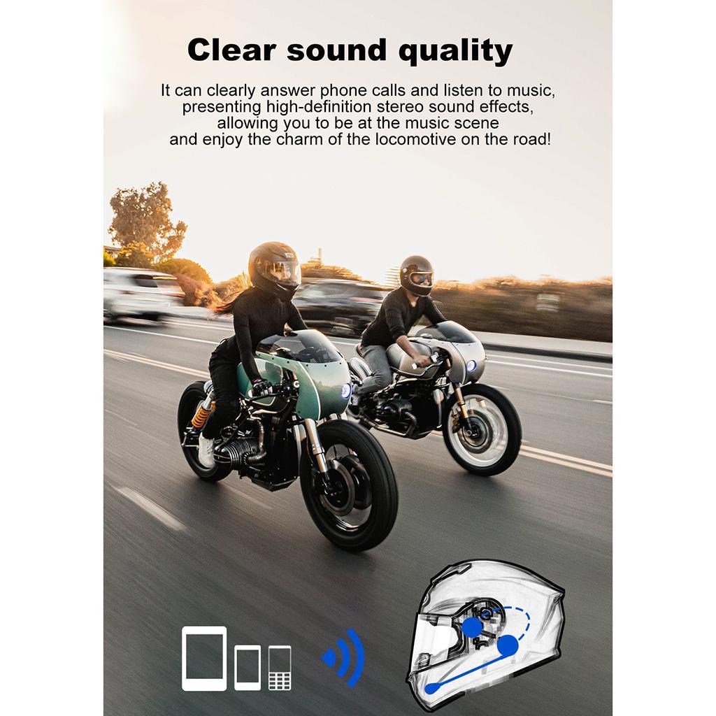 Bluetooth 5.0 Moto Headset Handsfree Earphone Motorcycle Rriding Headset