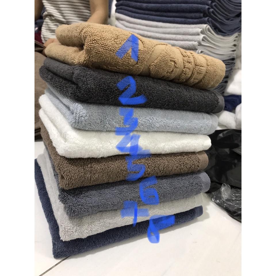 Khăn tắm cỡ trung 40x80cm xuất Hàn dư 100% cotton siêu thấm phù hợp tập gym yoga chơi thể thao, tắm biển, lau đầu