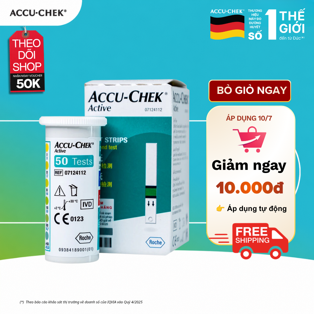 Hộp 50 Que Thử Đường Huyết ACCU-CHEK Active