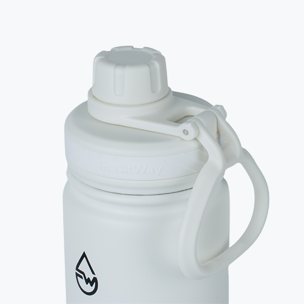 Bình giữ nhiệt FlaskWay màu trắng Pure White 22oz (650ml)