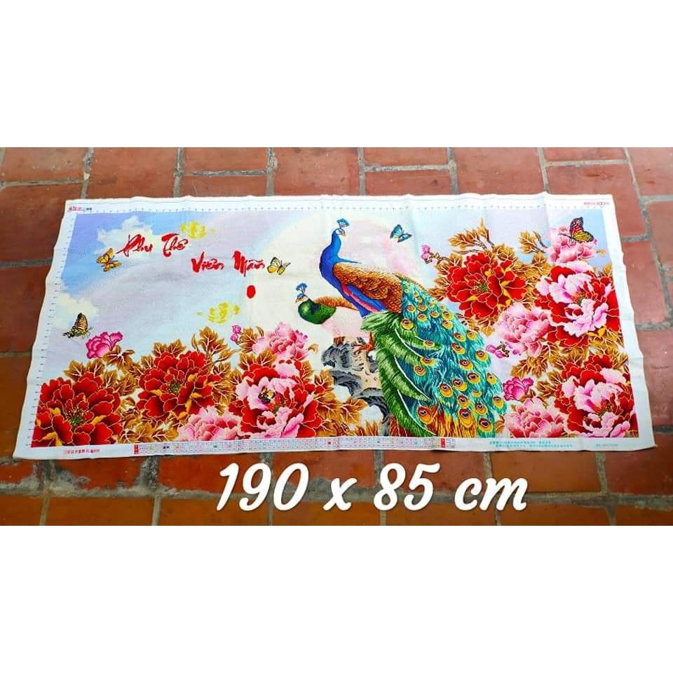 Tranh Thêu Chữ Thập Mẫu Công Phu Thê Viên Mãn Gia Hoà Vạn Sự Hưng 36