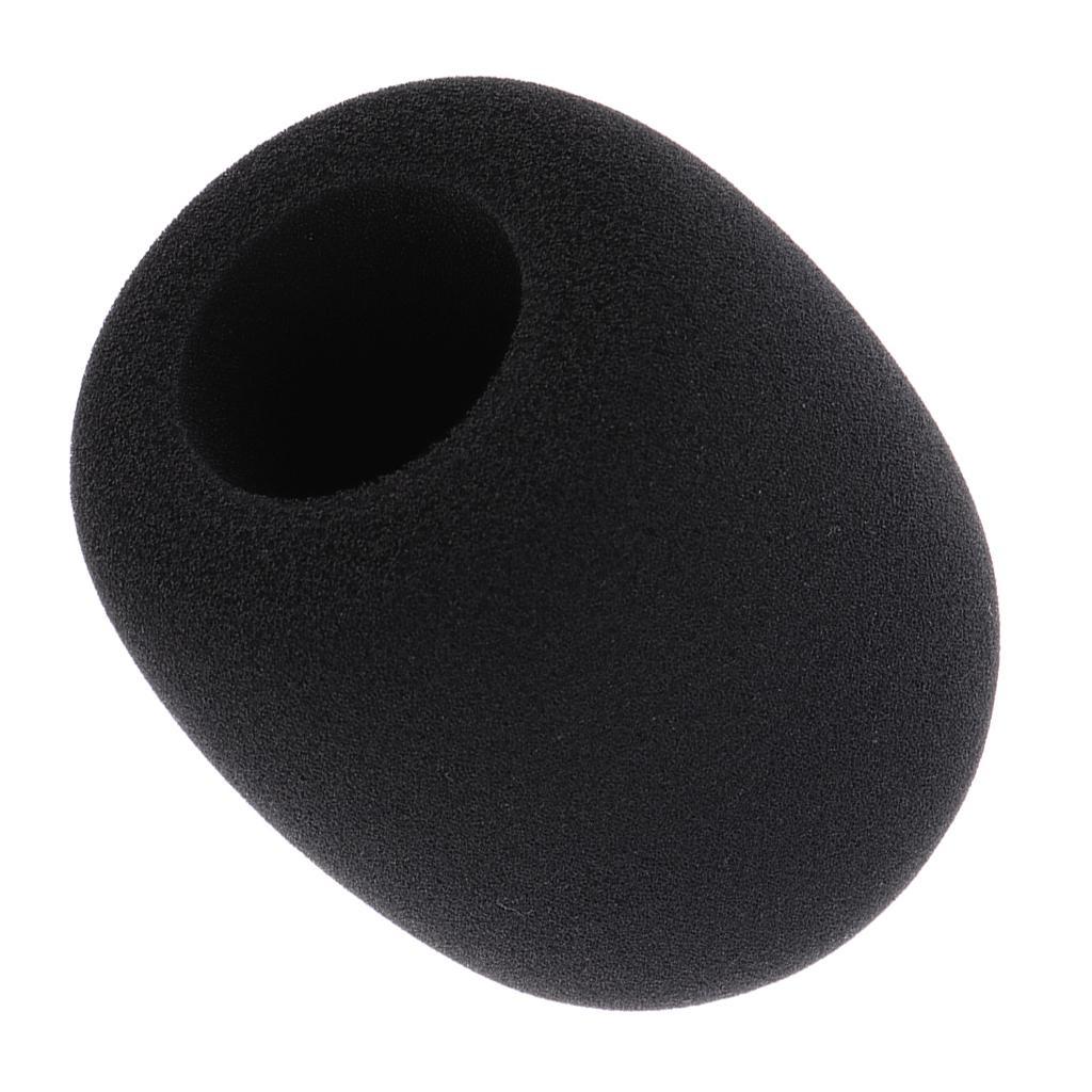 4X Large Black Microphone Foam Cover Mic Windscreen for Condenser Mic 5cm Dia