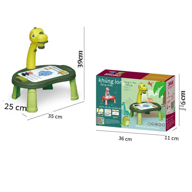 Phong cách mới nhất Amazon khủng long chiếu bảng vẽ bảng vẽ đồ chơi trẻ em giáo dục sớm máy chiếu graffiti bảng câu đố vẽ và viết
