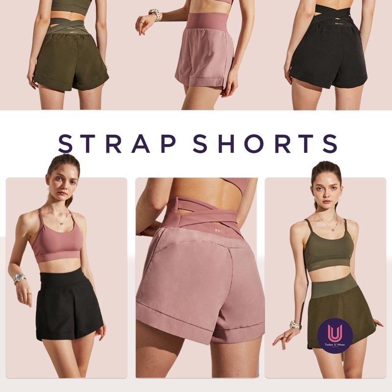 Quần Tập Gym Yoga Thể Thao Strap Shorts (co dãn tốt, chất liệu thoáng mát, dây chéo sau lưng thời trang)