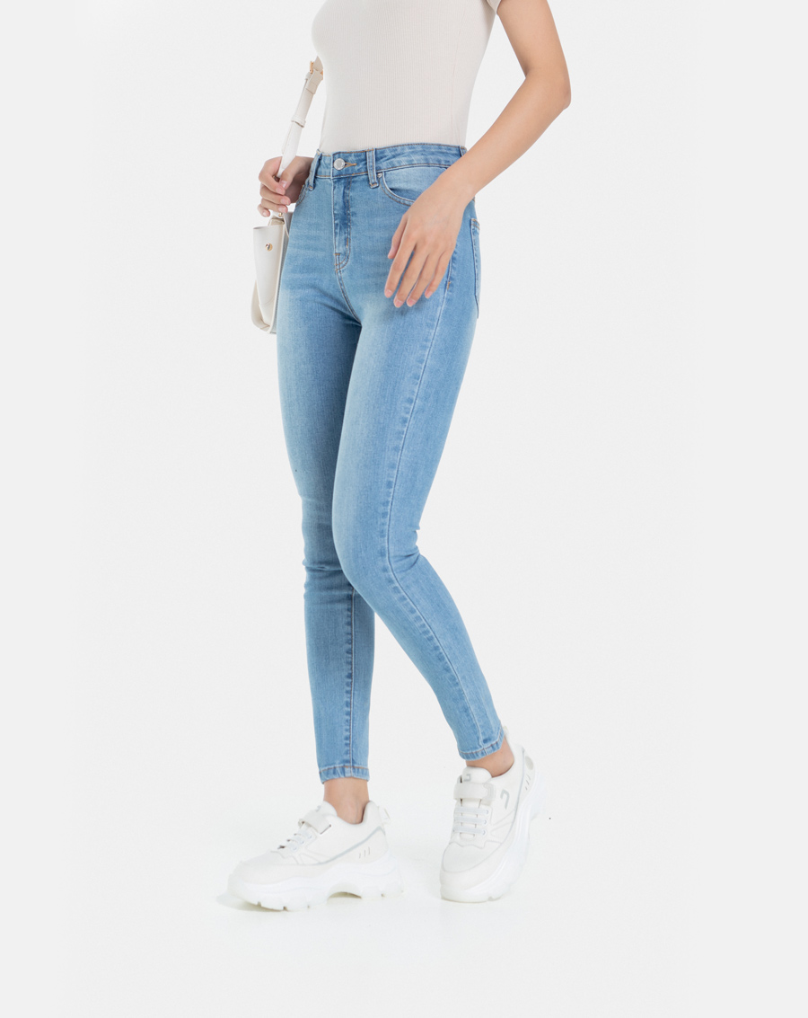 Quần Jean Dài Nữ Thời Trang JUNO Skinny Basic Trơn JNQDA004